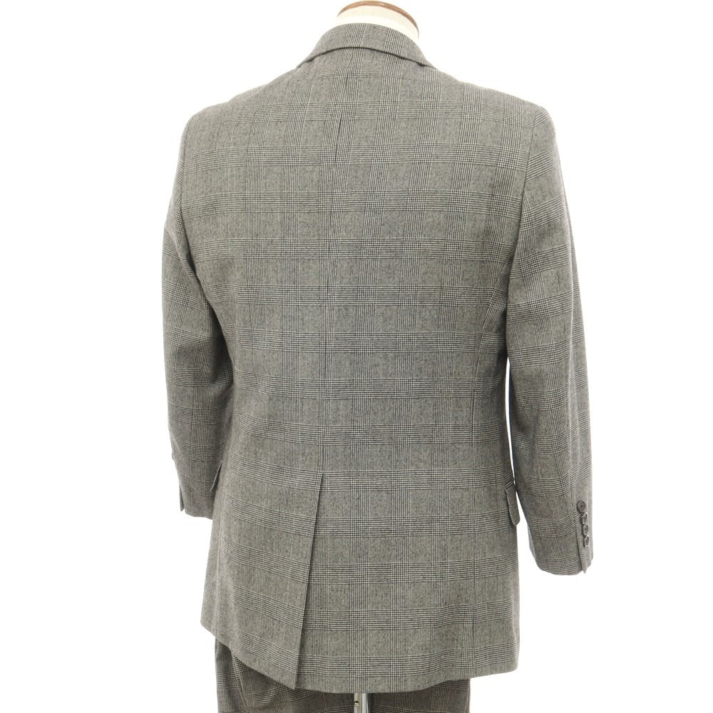 【中古】ブルックスブラザーズ Brooks Brothers ウール グレンチェック 2つボタンスーツ ブラックxホワイト【 38SHT 32W 】【 状態ランクB 】【 メンズ 】