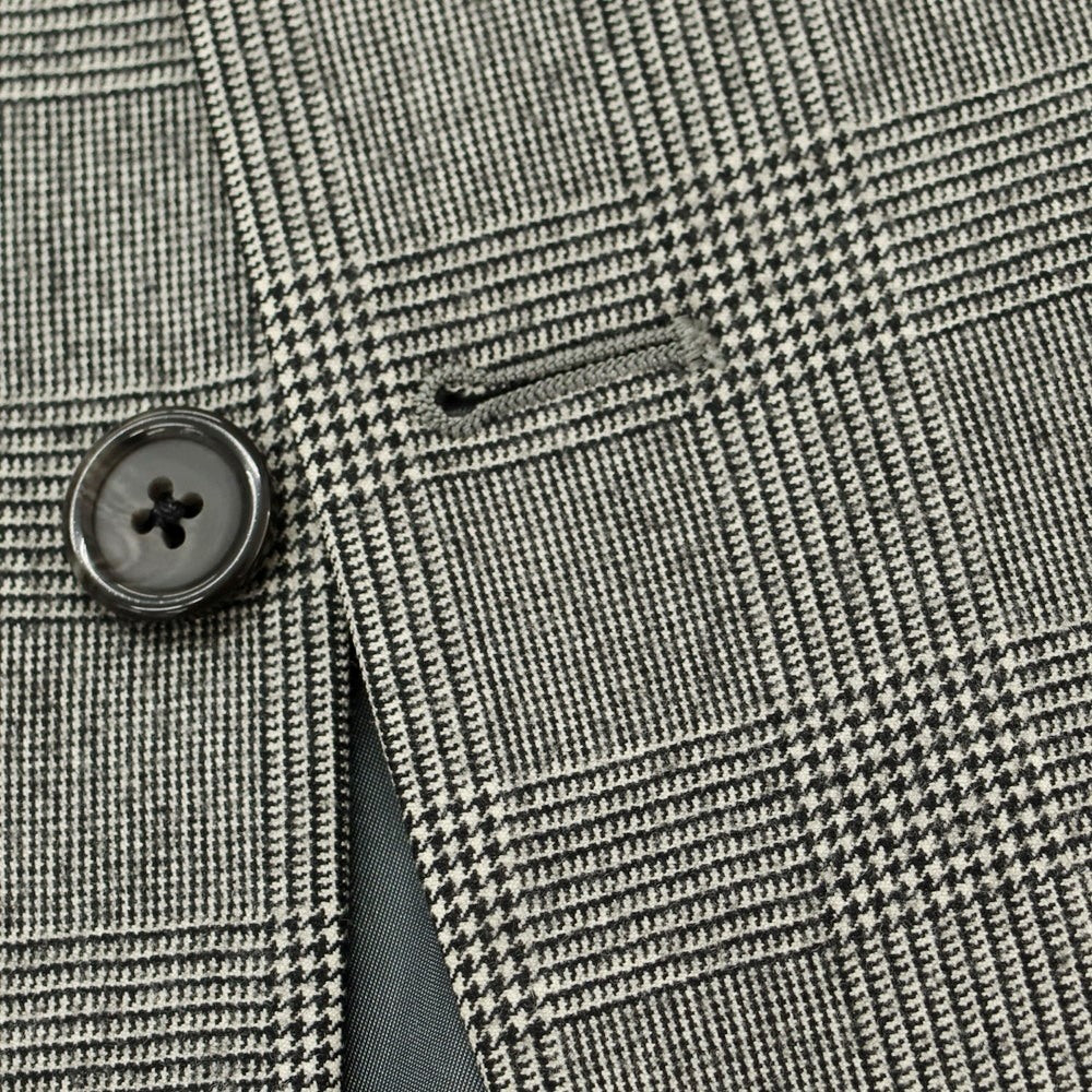 【中古】ブルックスブラザーズ Brooks Brothers ウール グレンチェック 2つボタンスーツ ブラックxホワイト【 38SHT 32W 】【 状態ランクB 】【 メンズ 】