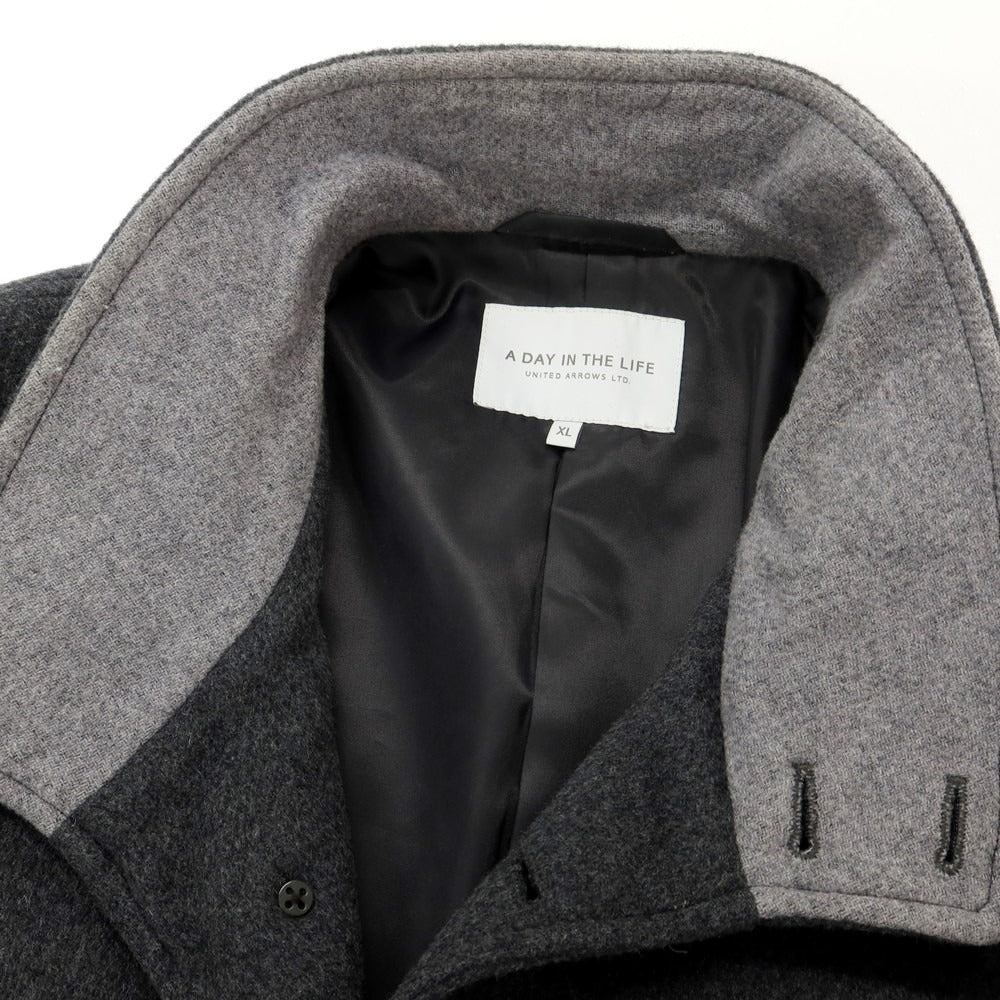 【中古】ア デイ イン ザ ライフ ユナイテッドアローズ a day in the life united arrows ウールレーヨン スタンドカラーコート グレー【 XL 】【 状態ランクC 】【 メンズ 】