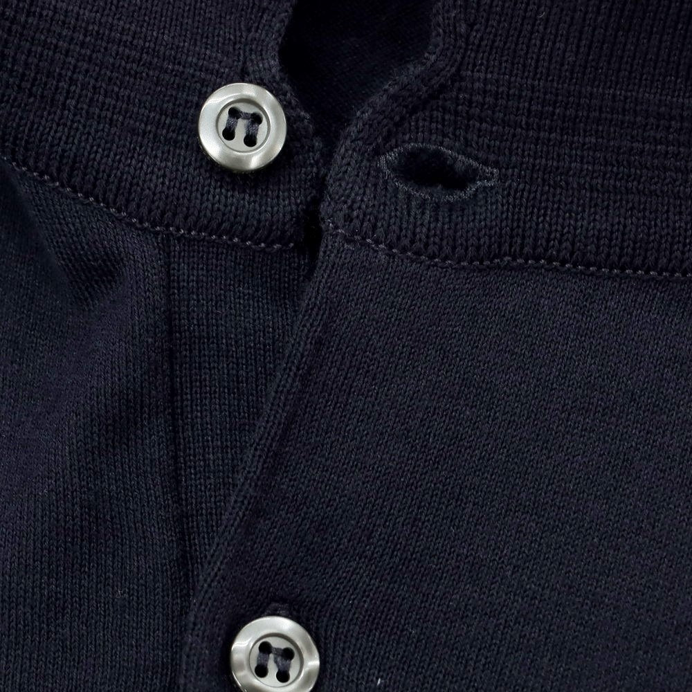 【中古】ジョンスメドレー JOHN SMEDLEY ハイゲージコットン 半袖ポロニット ネイビー【 M 】【 状態ランクB 】【 メンズ 】