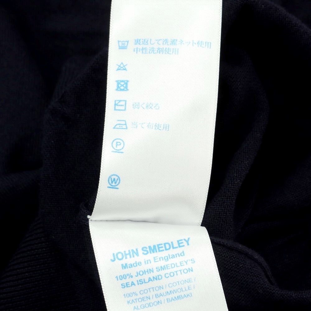 【中古】ジョンスメドレー JOHN SMEDLEY ハイゲージコットン 半袖ポロニット ネイビー【 M 】【 状態ランクB 】【 メンズ 】