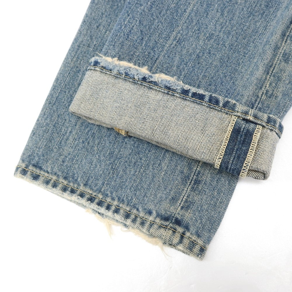 【中古】【未使用】デニムアンドサプライ ラルフローレン DENIM & SUPPLY Ralph Lauren クラッシュ加工 ジーンズ デニムパンツ ブルー【 33 】【 状態ランクS 】【 メンズ 】