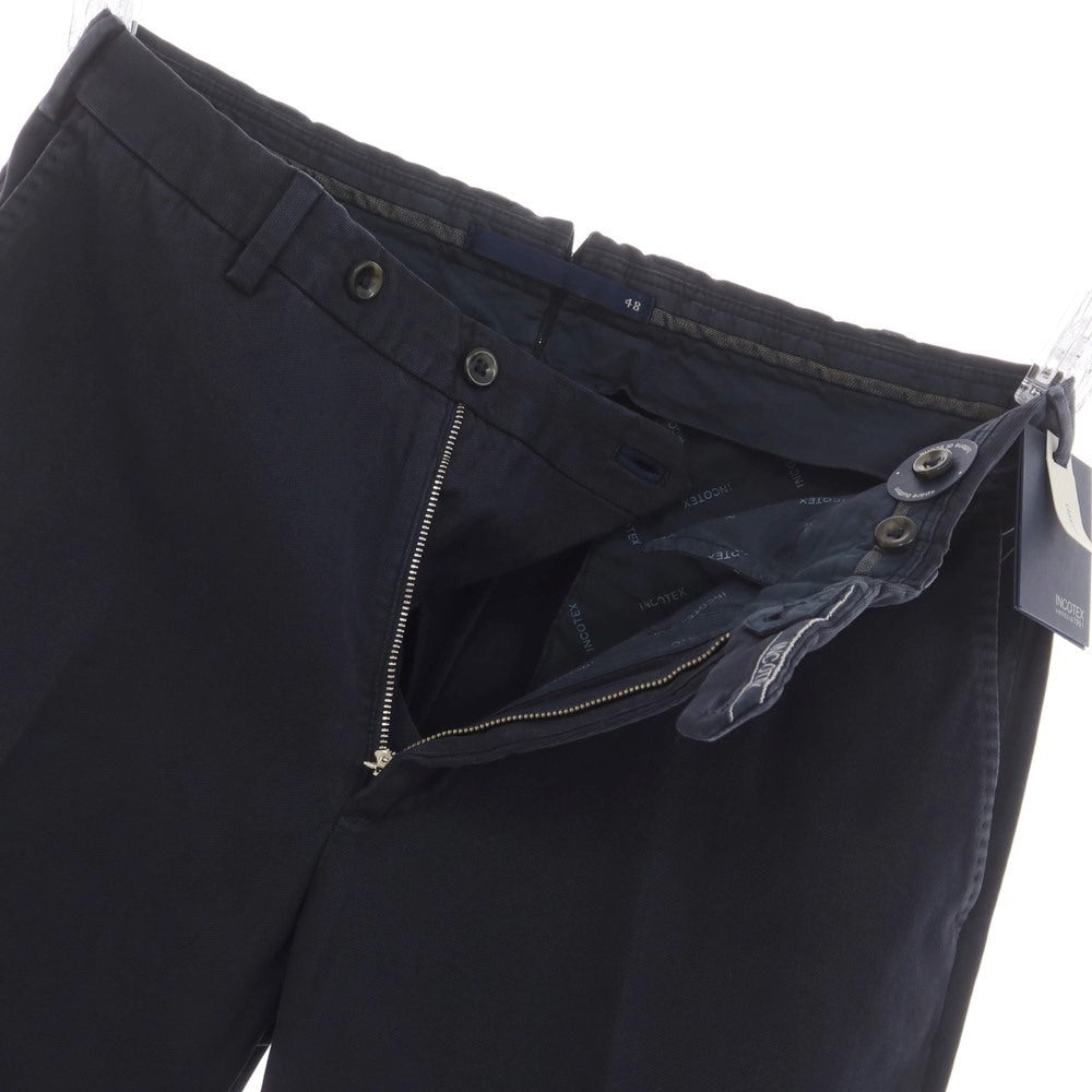 【中古】インコテックス INCOTEX コットン カジュアルスラックスパンツ ネイビー【 48 】【 状態ランクA 】【 メンズ 】