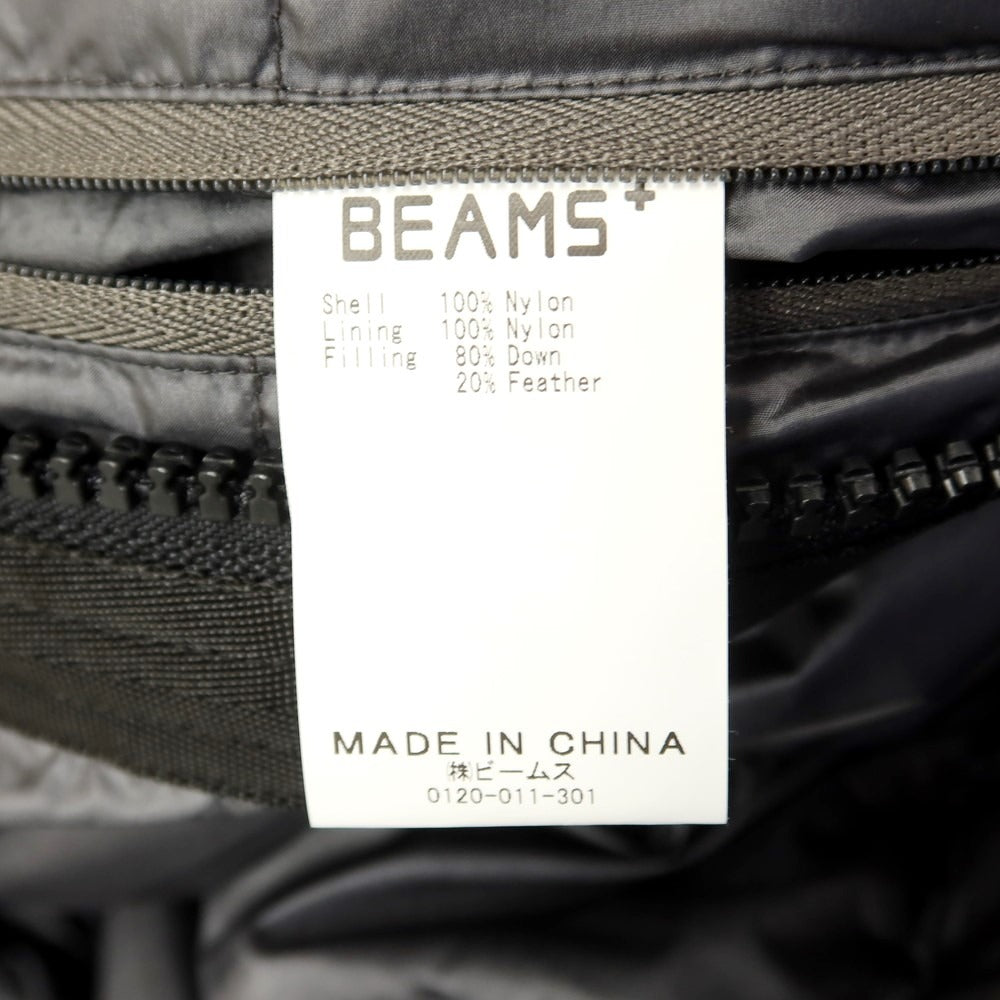 【中古】ビームスプラス BEAMS PLUS ナイロン フーデッド ダウンジャケット レッドオレンジ【 L 】【 状態ランクB 】【 メンズ 】