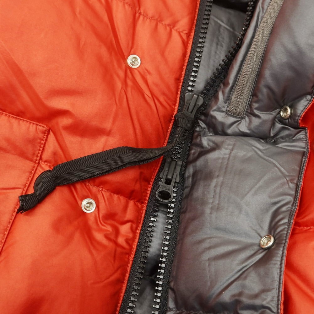 【中古】ビームスプラス BEAMS PLUS ナイロン フーデッド ダウンジャケット レッドオレンジ【 L 】【 状態ランクB 】【 メンズ 】