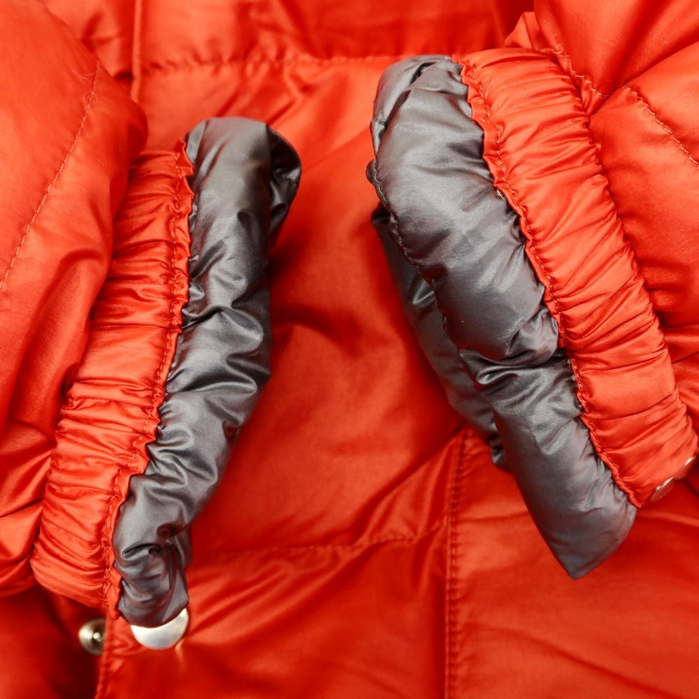 【中古】ビームスプラス BEAMS PLUS ナイロン フーデッド ダウンジャケット レッドオレンジ【 L 】【 状態ランクB 】【 メンズ 】