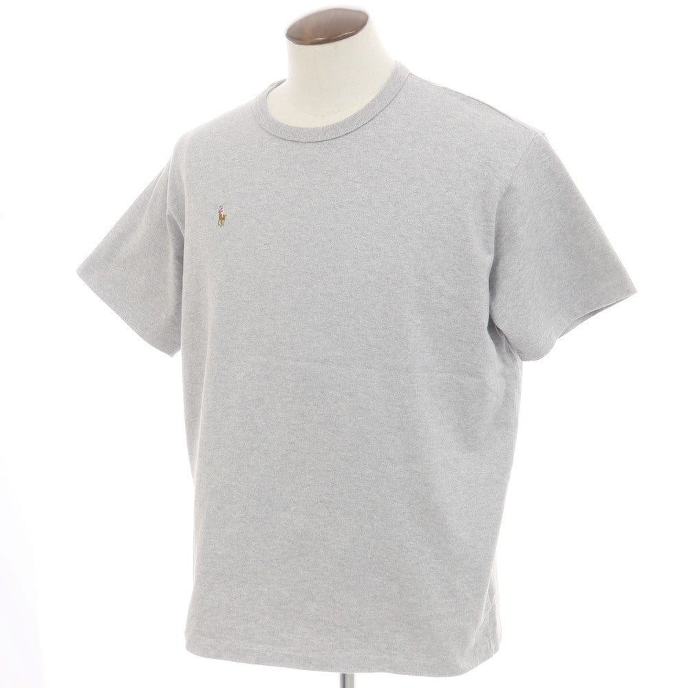 【中古】ポロ ラルフローレン Polo Ralph Lauren × BEAMS コットンレーヨン クルーネック 半袖Tシャツ ライトグレー【 L 】【 状態ランクB 】【 メンズ 】