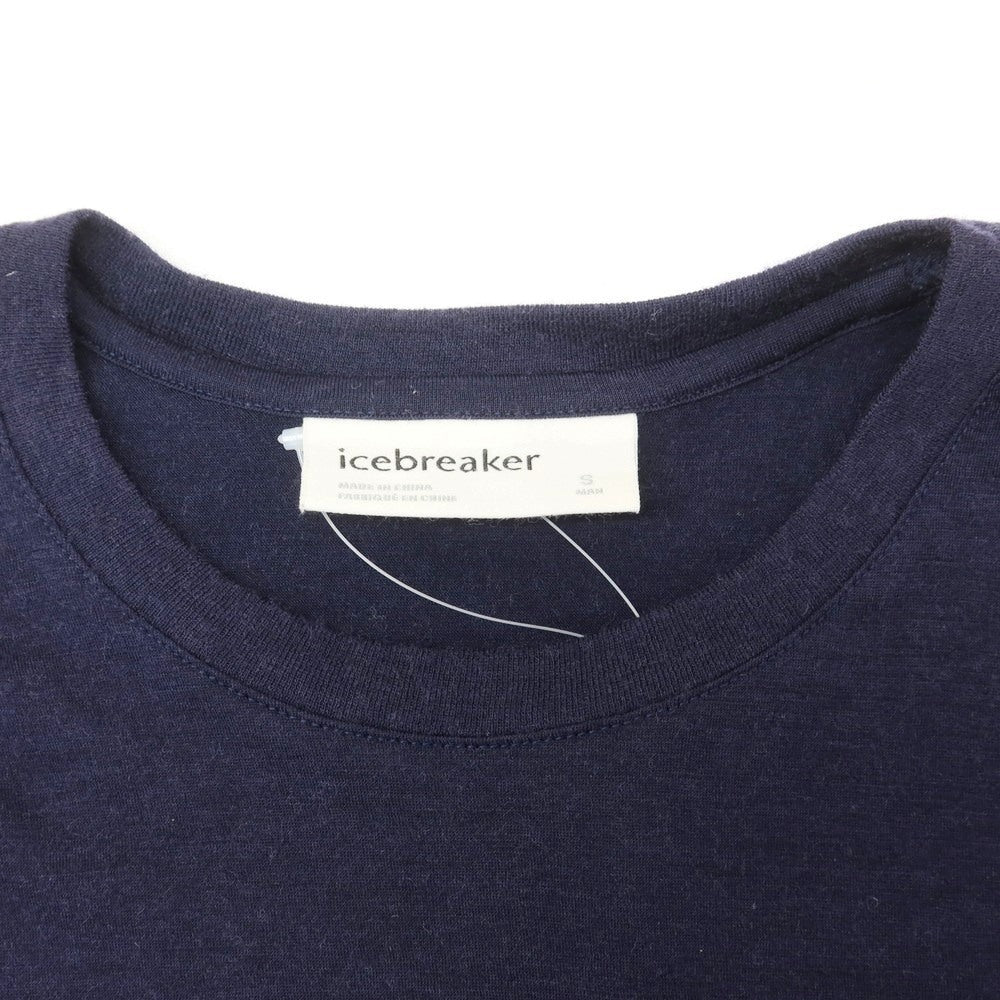 【中古】アイスブレーカー icebreaker ウールナイロン クルーネック 半袖Tシャツ ダークネイビー【 S 】【 状態ランクC 】【 メンズ 】