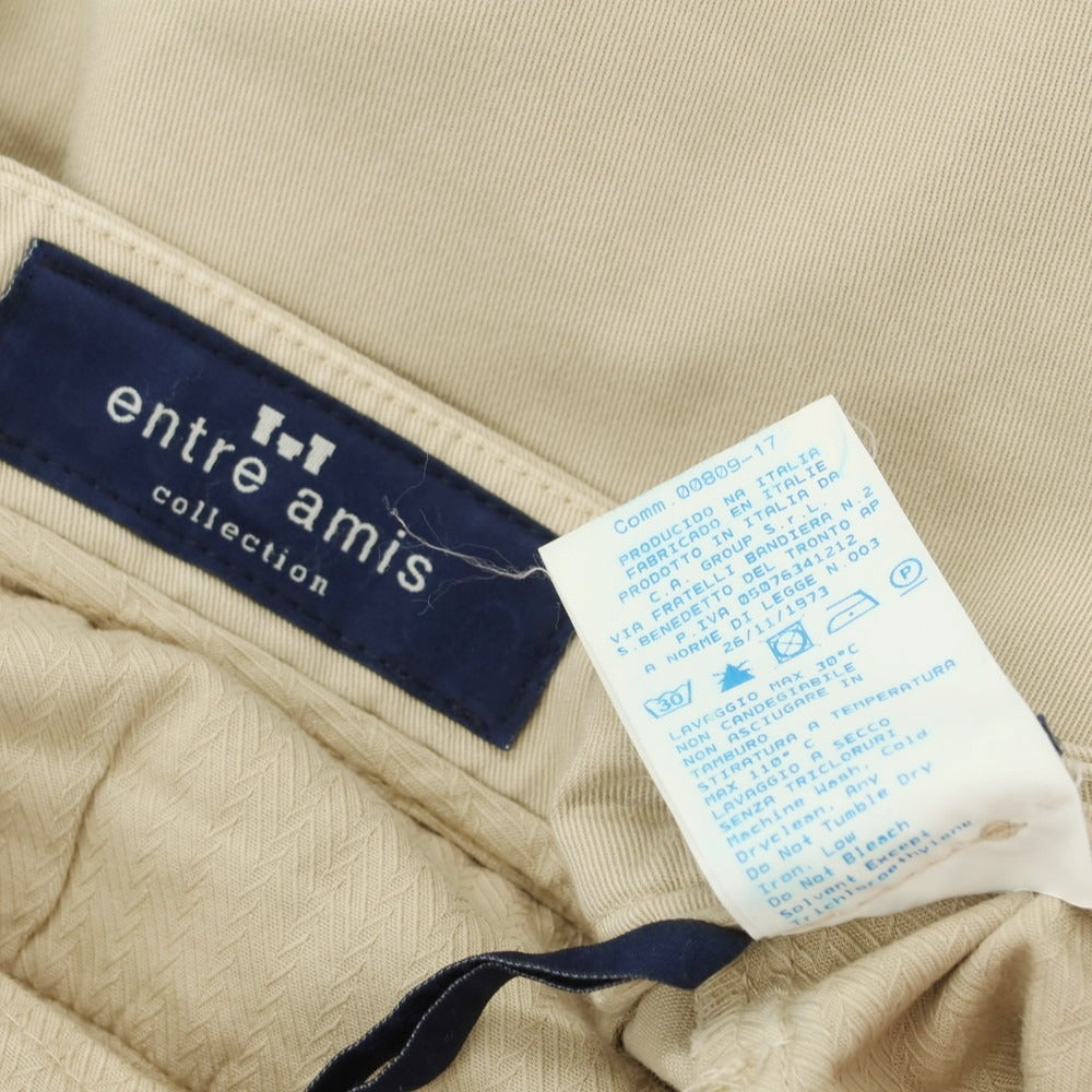 【SALE10%OFF/返品不可】【中古】アントレアミ ENTRE AMIS ストレッチ コットン カジュアルスラックスパンツ ベージュ【 サイズ30 】【 状態ランクC 】【 メンズ 】