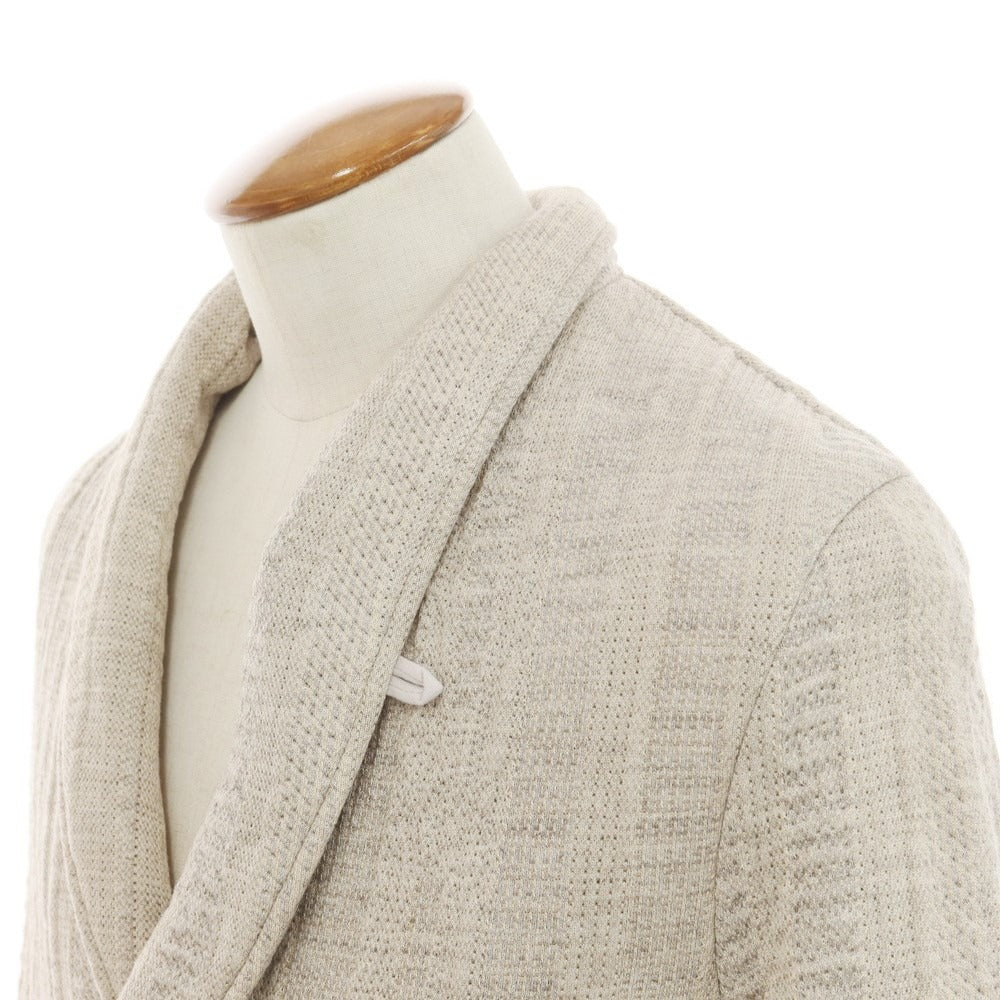 【中古】シーオール SEEALL コットン系 ショールカラー ニットジャケット グレージュ【 記載なし (M位) 】【 状態ランクA 】【 メンズ 】