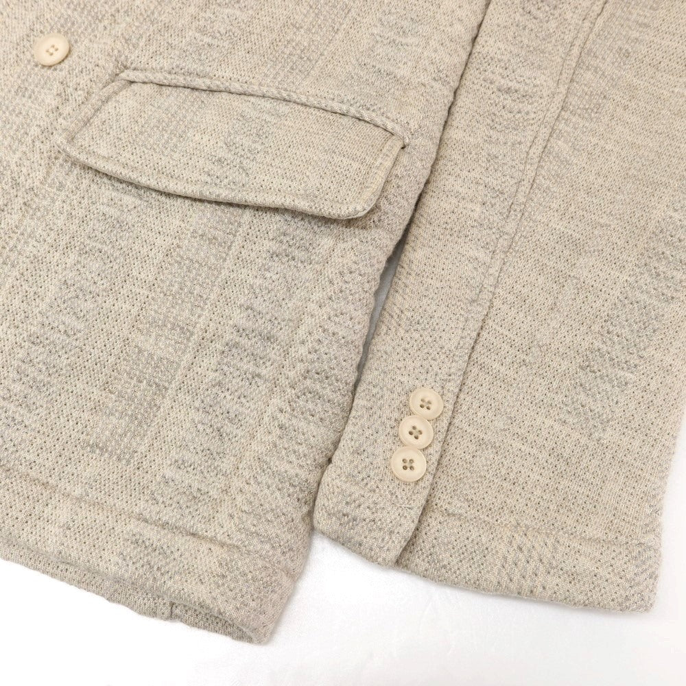 【中古】シーオール SEEALL コットン系 ショールカラー ニットジャケット グレージュ【 記載なし (M位) 】【 状態ランクA 】【 メンズ 】