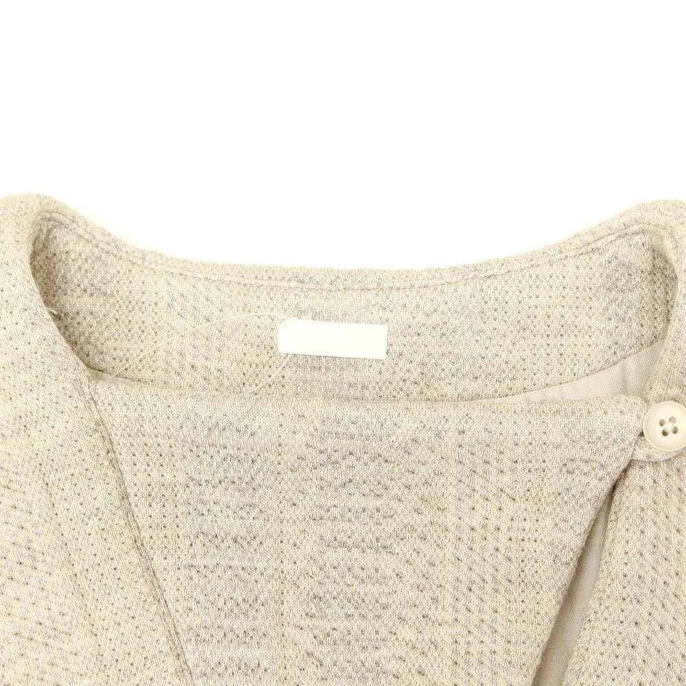 【中古】シーオール SEEALL コットン系 2way プルオーバー ニットジャケット ベージュxライトグレー【 38(紙タグ参照) 】【 状態ランクA 】【 メンズ 】