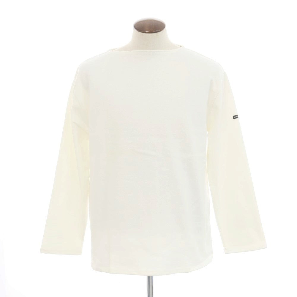 【中古】セントジェームス SAINT JAMES コットン ボートネック 長袖Tシャツ ホワイト【 T8(XL) 】【 状態ランクC 】【 メンズ 】
