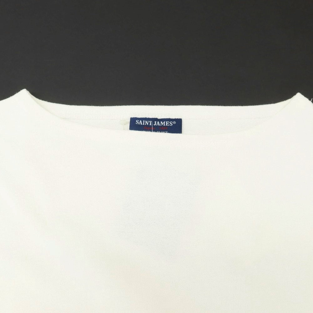 【中古】セントジェームス SAINT JAMES コットン ボートネック 長袖Tシャツ ホワイト【 T8(XL) 】【 状態ランクC 】【 メンズ 】