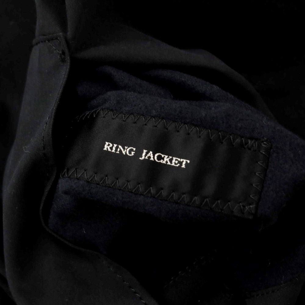 【中古】リングヂャケット RING JACKET リバーシブル ウールカシミヤ ステンカラーコート ブラックxチャコールグレー【 44 】【 状態ランクB 】【 メンズ 】