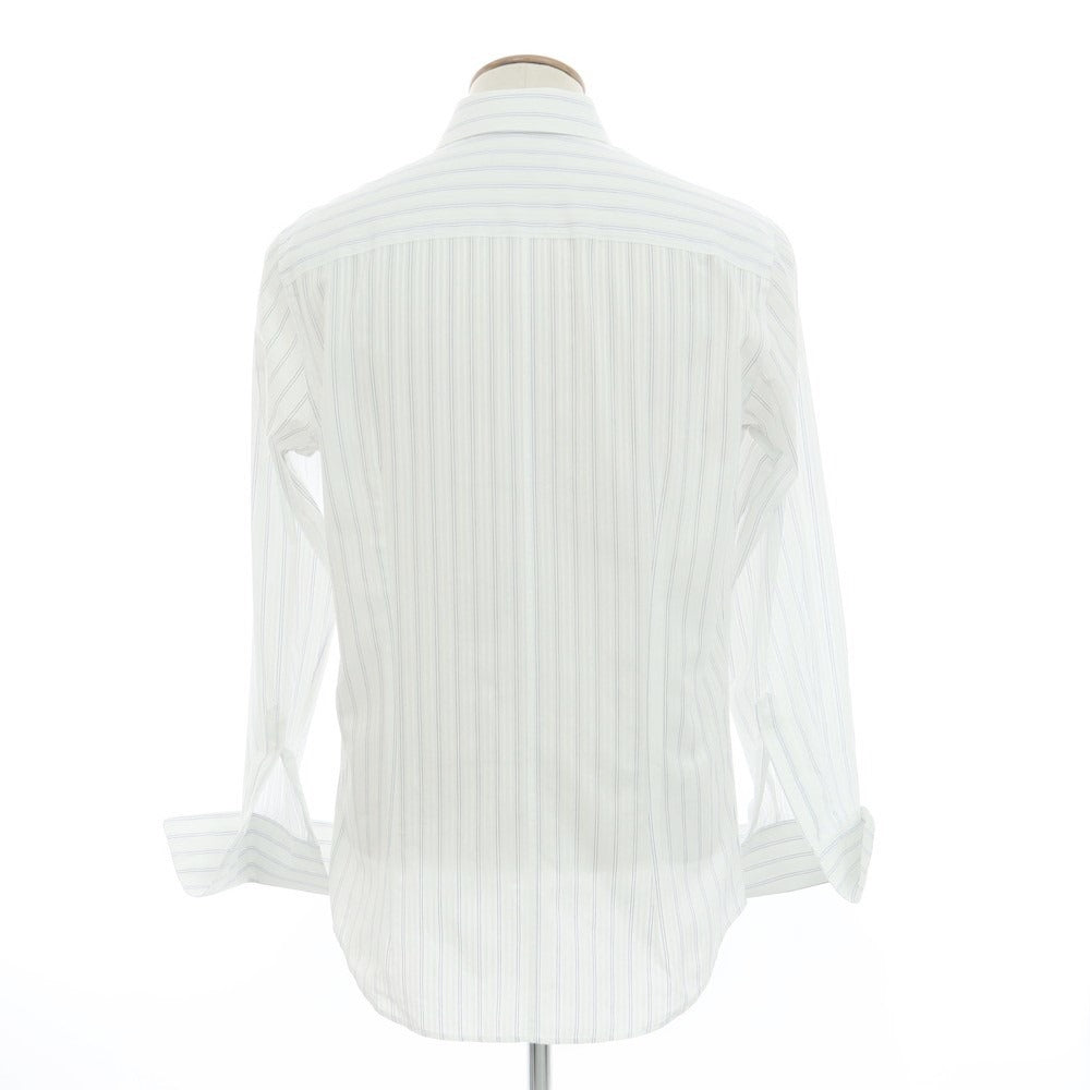 【中古】ドルチェアンドガッバーナ DOLCE&GABBANA コットン ストライプ ドレスシャツ ホワイトxブルー【 39 】【 状態ランクC 】【 メンズ 】