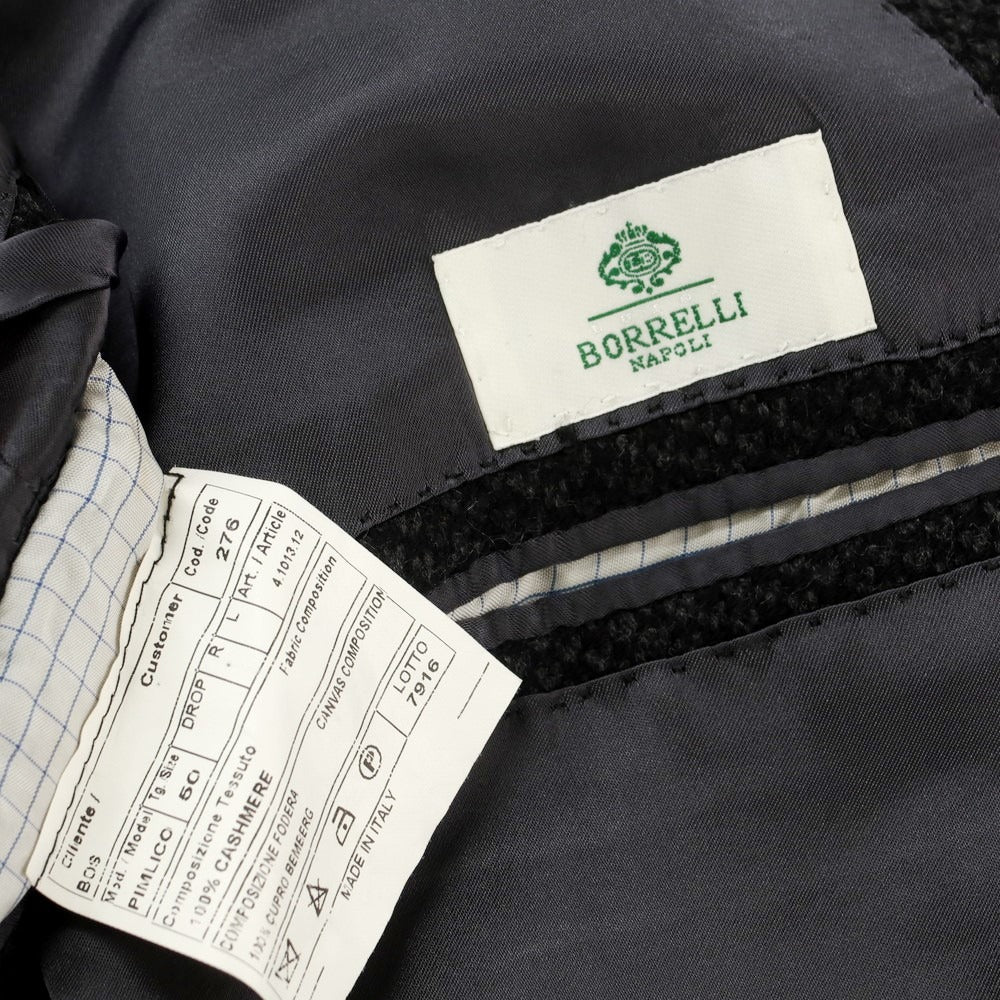 【中古】ルイジ ボレッリ Luigi Borrelli カシミヤ ステンカラーコート ダークグレー【 50 】【 状態ランクB 】【 メンズ 】