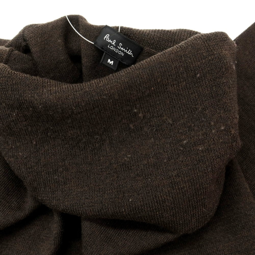 【中古】ポールスミス Paul Smith ウール タートルネック プルオーバーニット ブラウン【 M 】【 状態ランクC 】【 メンズ 】
