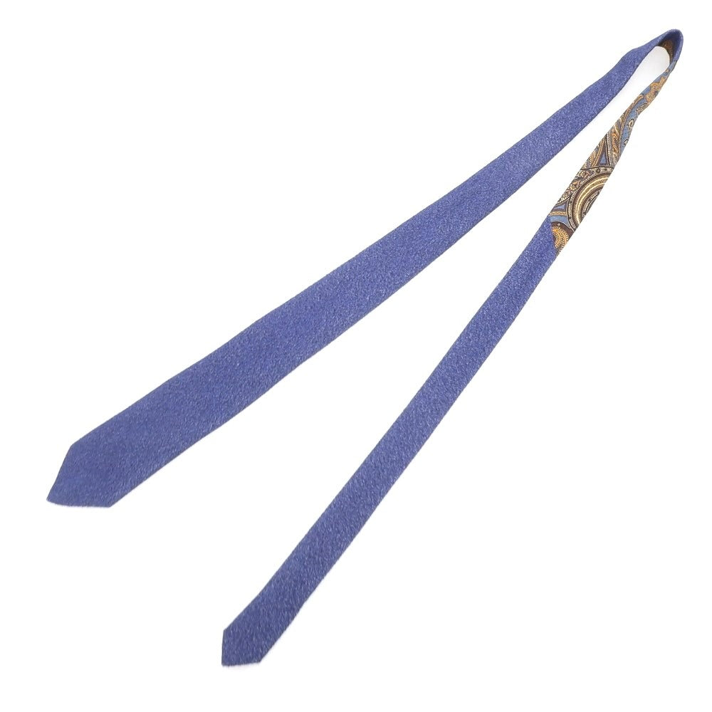 【中古】アーディーアンドシー AD&C 1956 コットンシルク 無地ネクタイ ライトネイビーxオレンジ【NVY】【A/W】【状態ランクC】【メンズ】