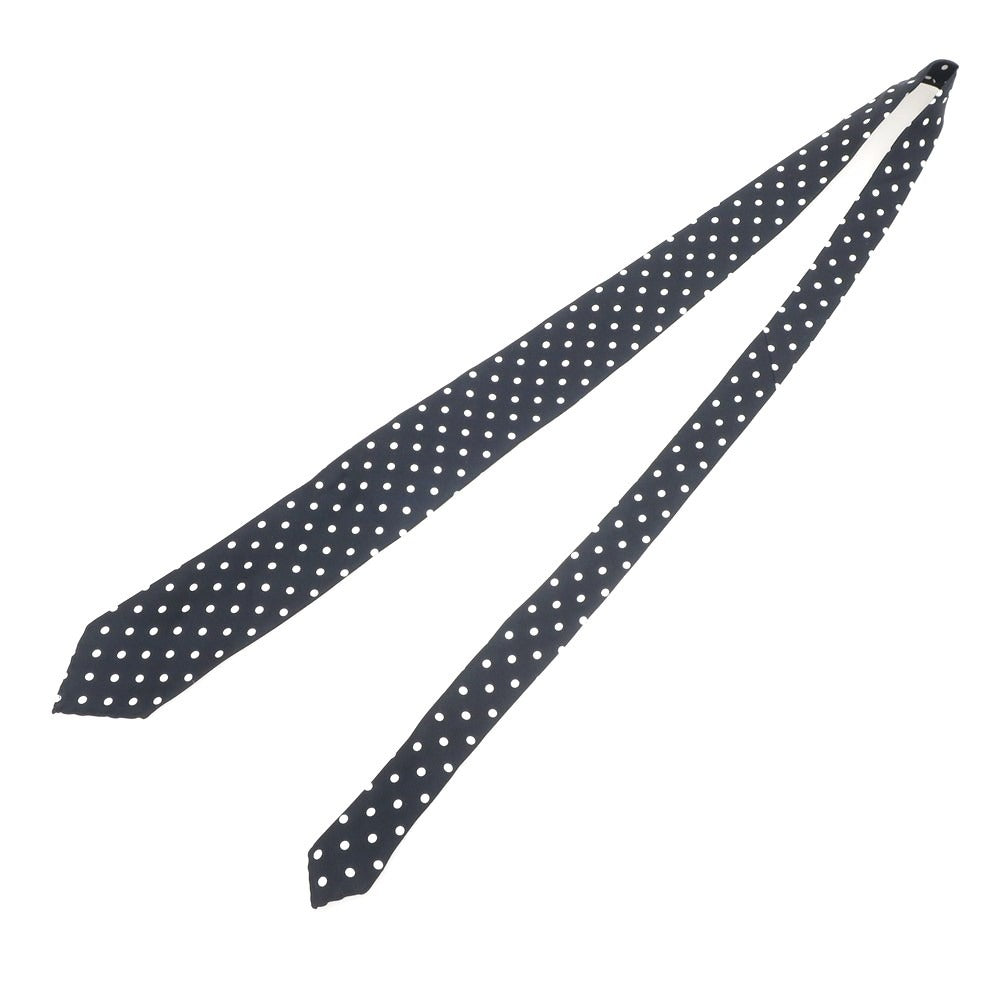 【新品】アーディーアンドシー AD&C 1956 シルク ドット柄ネクタイ ブラックxホワイト【 状態ランクN 】【 メンズ 】