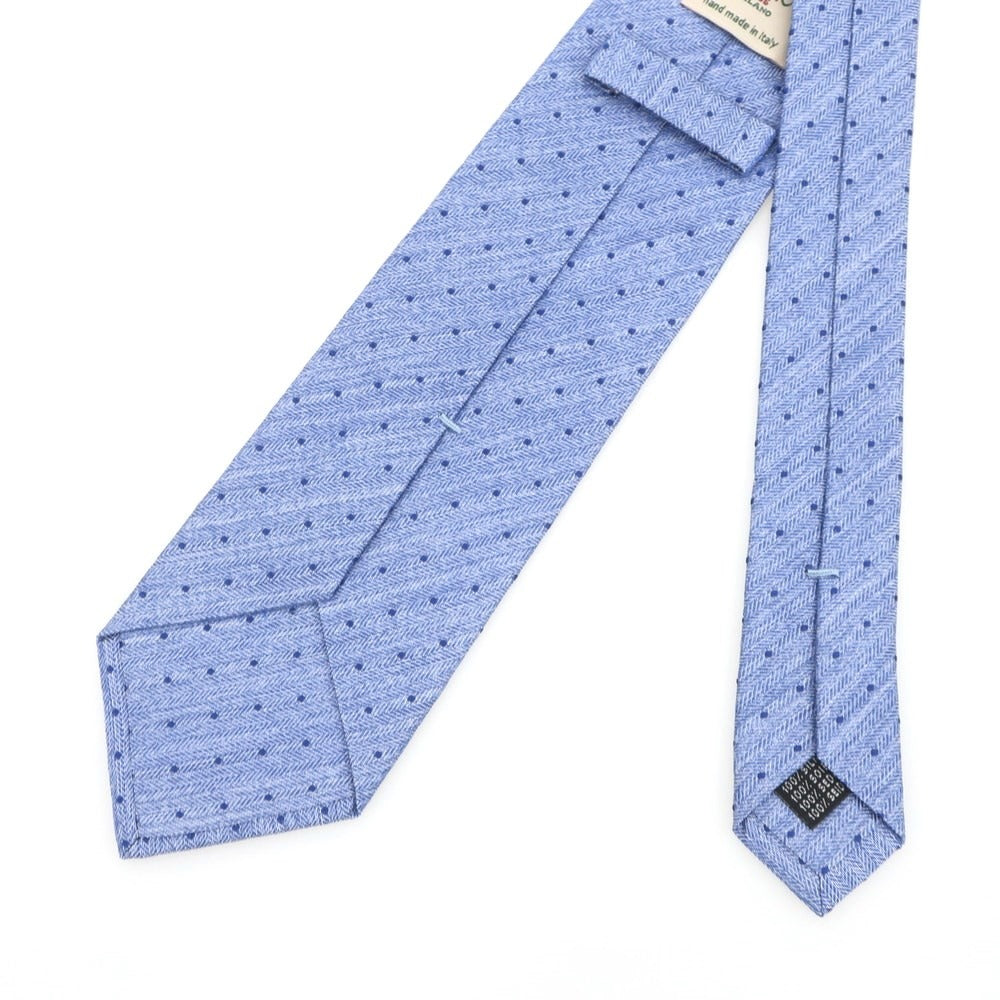 【新品】アーディーアンドシー AD&C 1956 シルク ドット柄ネクタイ ブルー【 状態ランクN 】【 メンズ 】