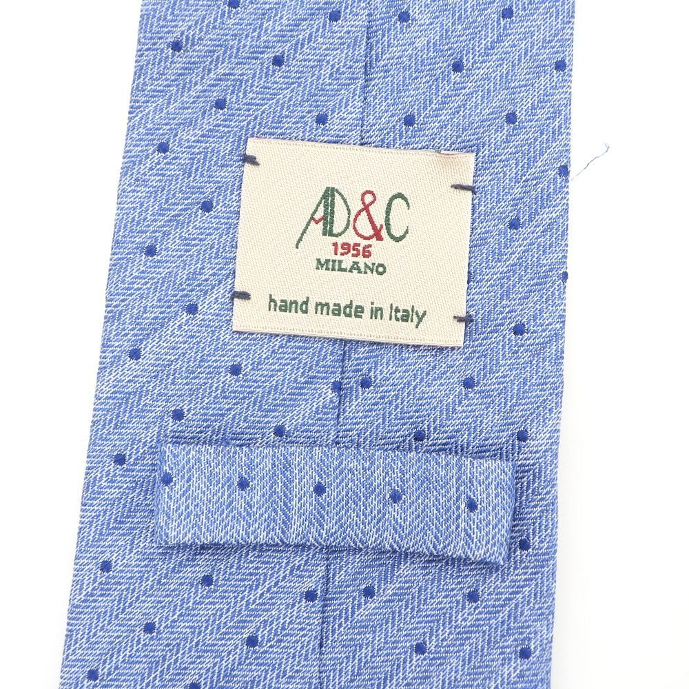 【新品】アーディーアンドシー AD&C 1956 シルク ドット柄ネクタイ ブルー【 状態ランクN 】【 メンズ 】