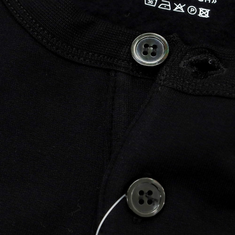 【新品】マジェスティック フィラチュール オム MAJESTIC FILATURES HOMME ストレッチレーヨン ヘンリーネック 長袖Tシャツ ブラック【サイズM】【BLK】【A/W】【状態ランクN】【メンズ】