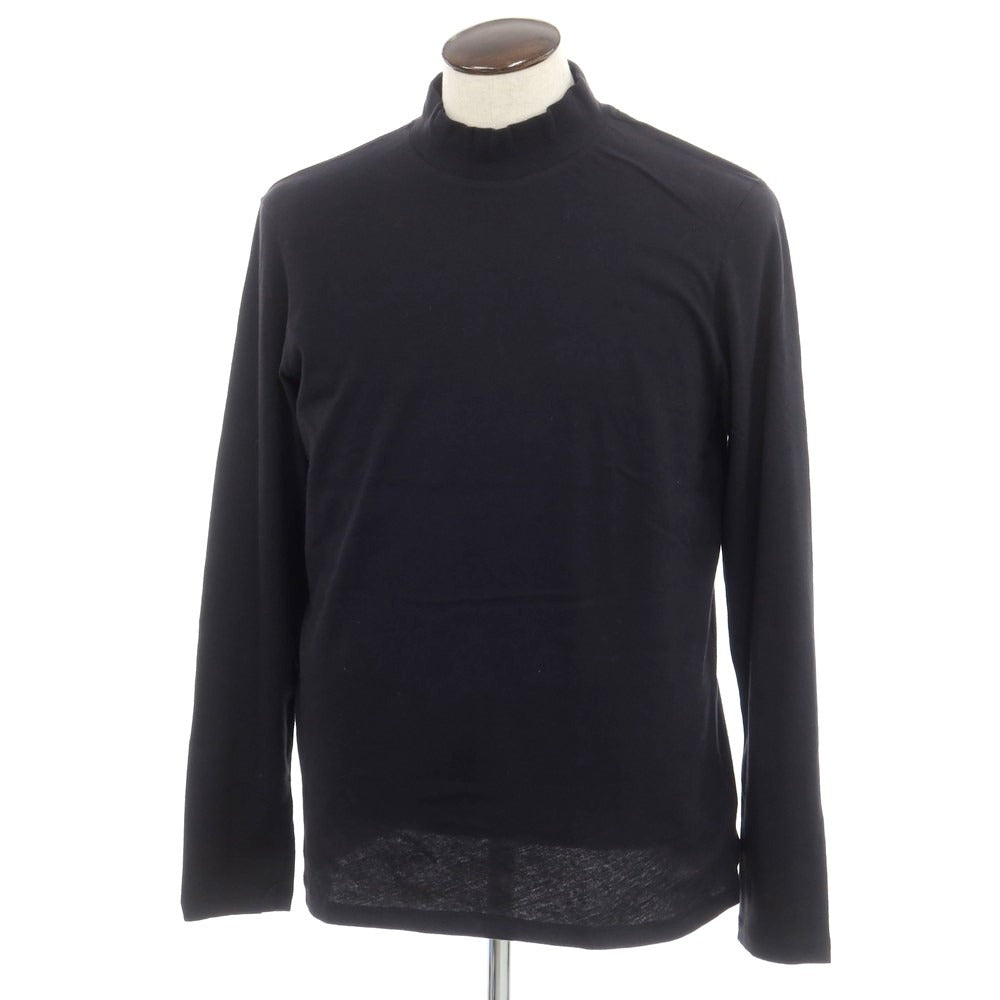 【新品】マジェスティック フィラチュール オム MAJESTIC FILATURES HOMME コットンカシミヤ ハイネック 長袖Tシャツ ブラック【サイズL】【BLK】【S/S/A/W】【状態ランクN】【メンズ】