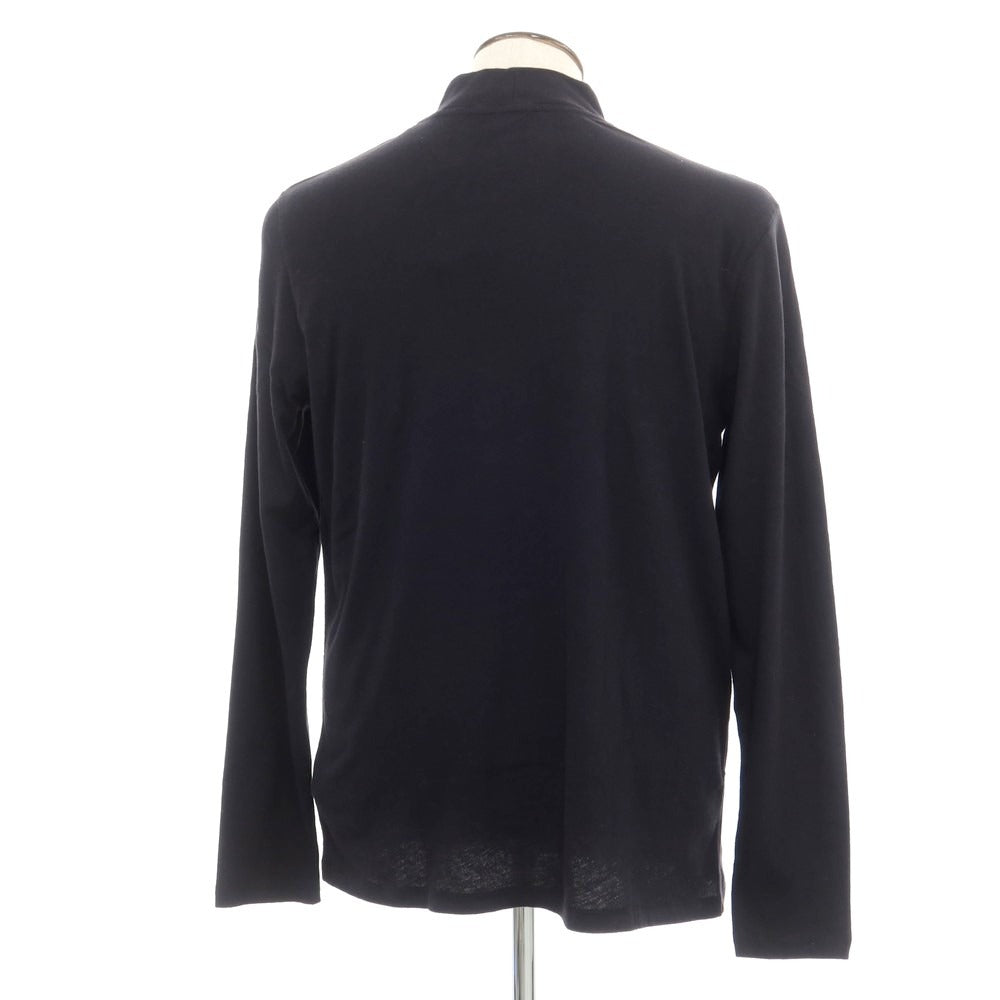 【新品】マジェスティック フィラチュール オム MAJESTIC FILATURES HOMME コットンカシミヤ ハイネック 長袖Tシャツ ブラック【サイズL】【BLK】【S/S/A/W】【状態ランクN】【メンズ】