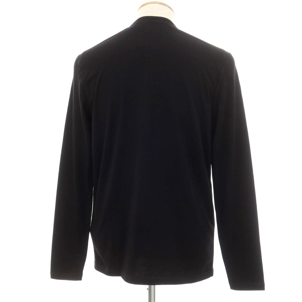 【新品】マジェスティック フィラチュール オム MAJESTIC FILATURES HOMME コットン ヘンリーネック 長袖Tシャツ ブラック【サイズS】【BLK】【S/S/A/W】【状態ランクN】【メンズ】