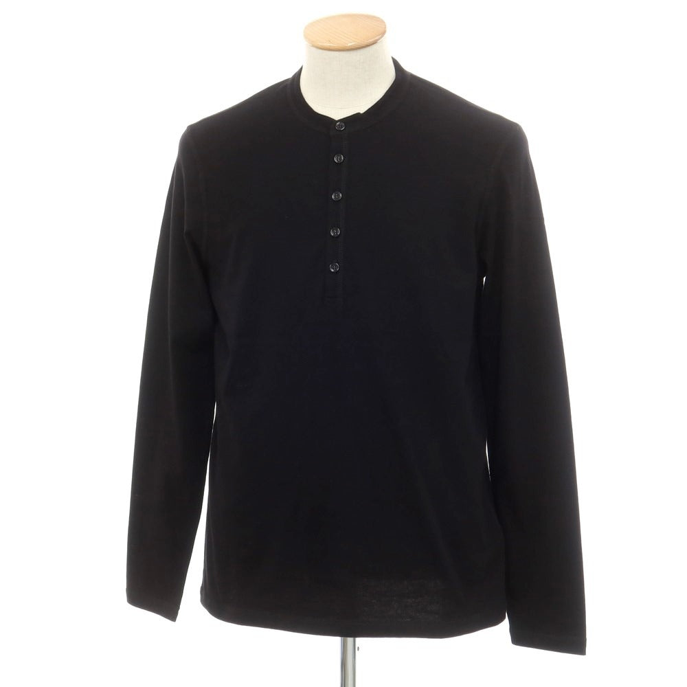 【新品】マジェスティック フィラチュール オム MAJESTIC FILATURES HOMME コットン ヘンリーネック 長袖Tシャツ ブラック【サイズS】【BLK】【S/S/A/W】【状態ランクN】【メンズ】