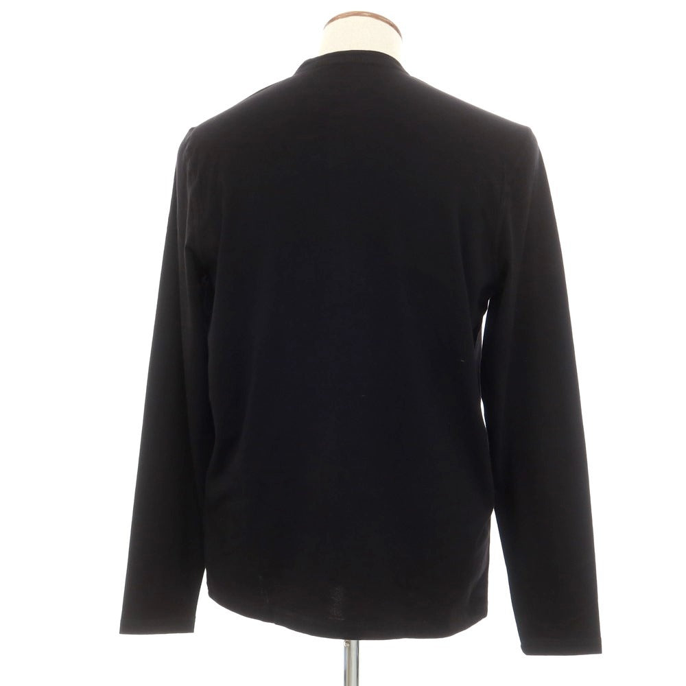 【新品】マジェスティック フィラチュール オム MAJESTIC FILATURES HOMME コットン ヘンリーネック 長袖Tシャツ ブラック【サイズM】【BLK】【S/S/A/W】【状態ランクN】【メンズ】