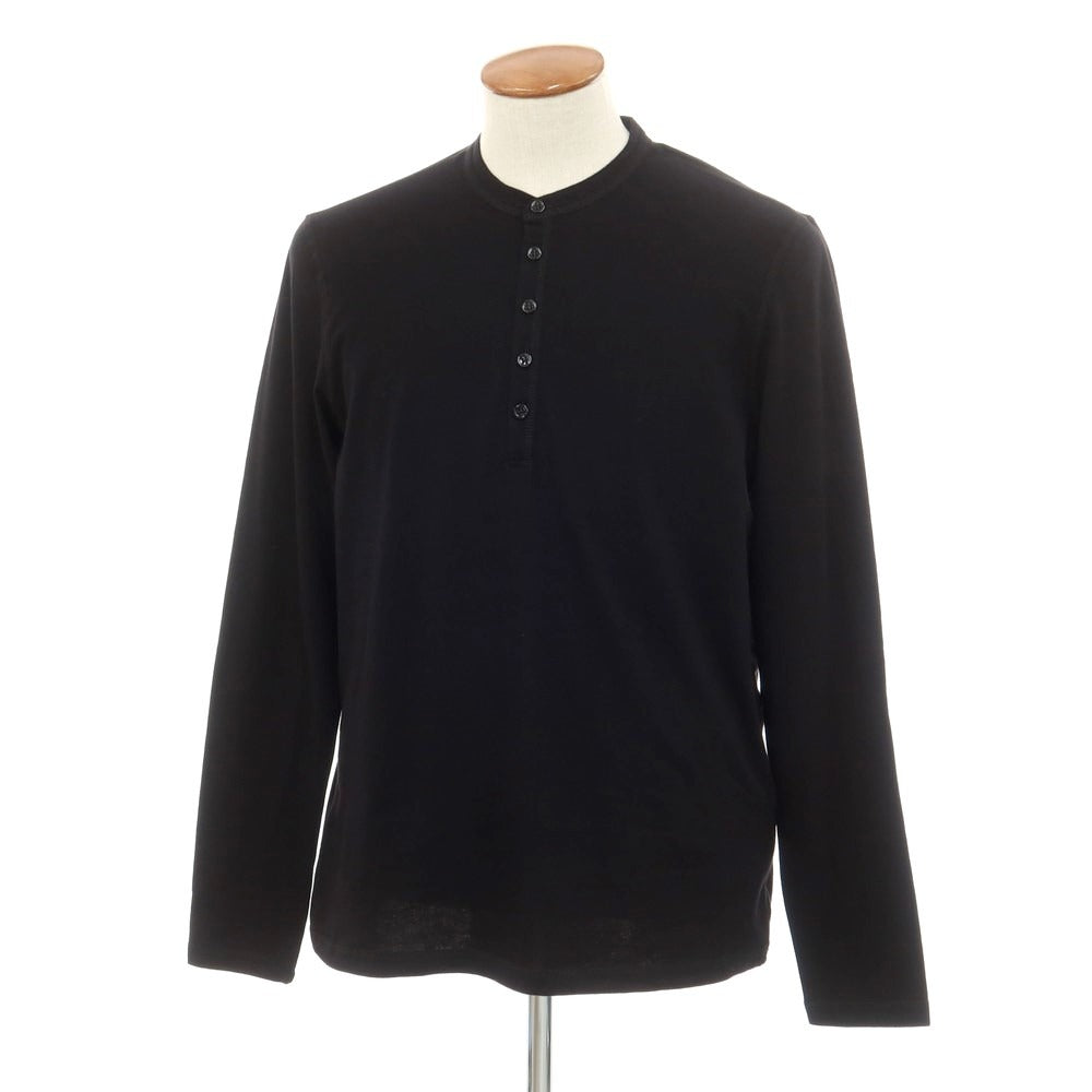 【新品】マジェスティック フィラチュール オム MAJESTIC FILATURES HOMME コットン ヘンリーネック 長袖Tシャツ ブラック【サイズM】【BLK】【S/S/A/W】【状態ランクN】【メンズ】