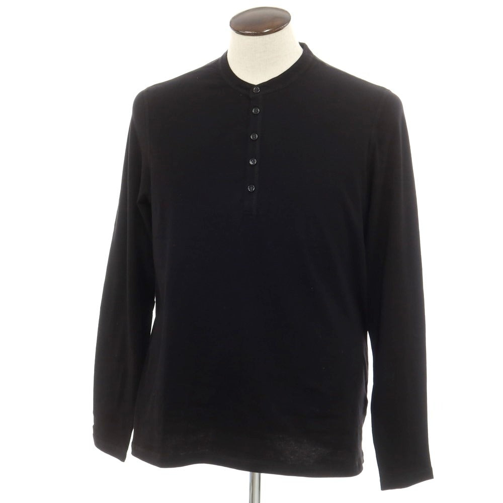 【新品】マジェスティック フィラチュール オム MAJESTIC FILATURES HOMME コットン ヘンリーネック 長袖Tシャツ ブラック【サイズL】【BLK】【S/S/A/W】【状態ランクN】【メンズ】