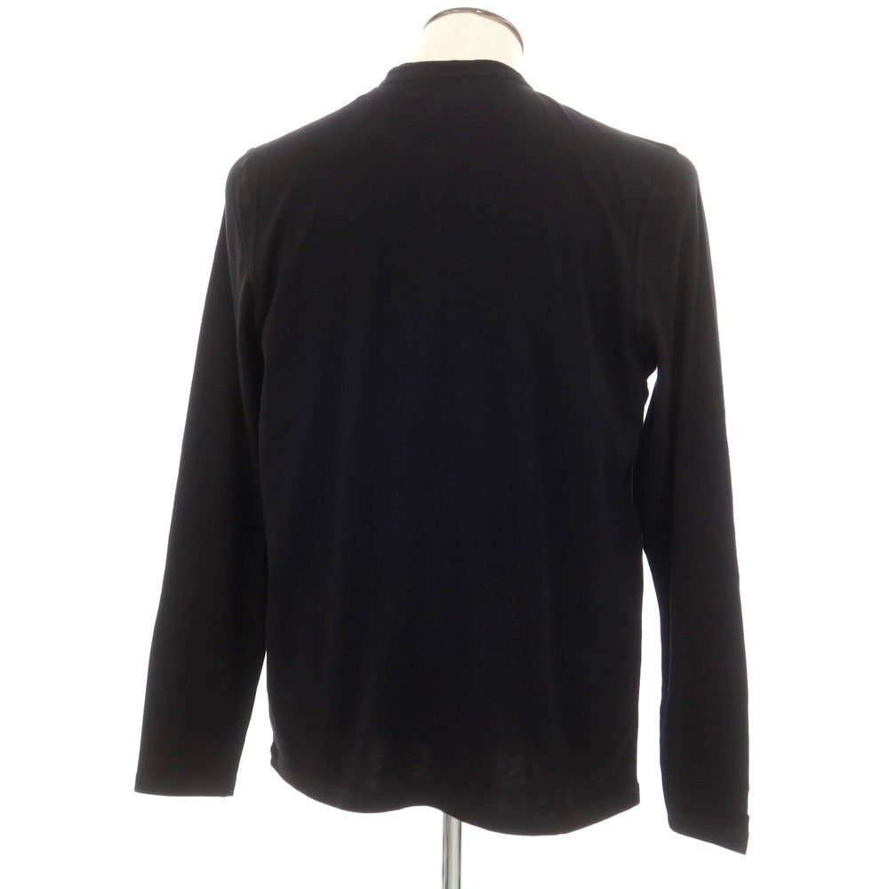 【新品】マジェスティック フィラチュール オム MAJESTIC FILATURES HOMME コットン ヘンリーネック 長袖Tシャツ ブラック【サイズL】【BLK】【S/S/A/W】【状態ランクN】【メンズ】