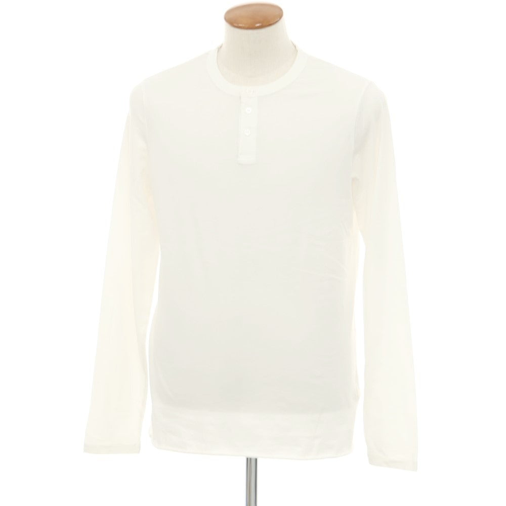 【新品アウトレット】マジェスティック フィラチュール オム MAJESTIC FILATURES HOMME コットン ヘンリーネック 長袖Tシャツ ホワイト【サイズM】【WHT】【S/S/A/W】【状態ランクN-】【メンズ】