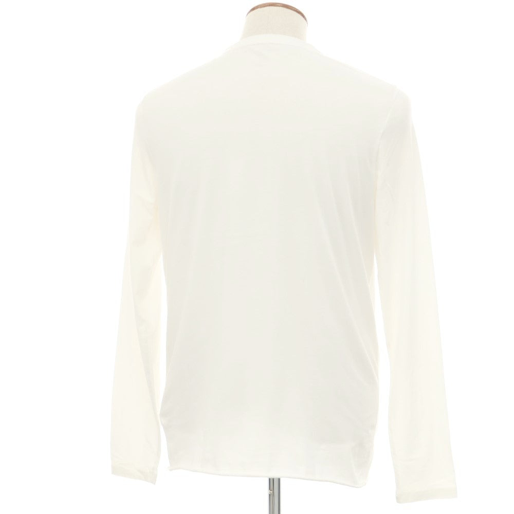 【新品アウトレット】マジェスティック フィラチュール オム MAJESTIC FILATURES HOMME コットン ヘンリーネック 長袖Tシャツ ホワイト【サイズM】【WHT】【S/S/A/W】【状態ランクN-】【メンズ】