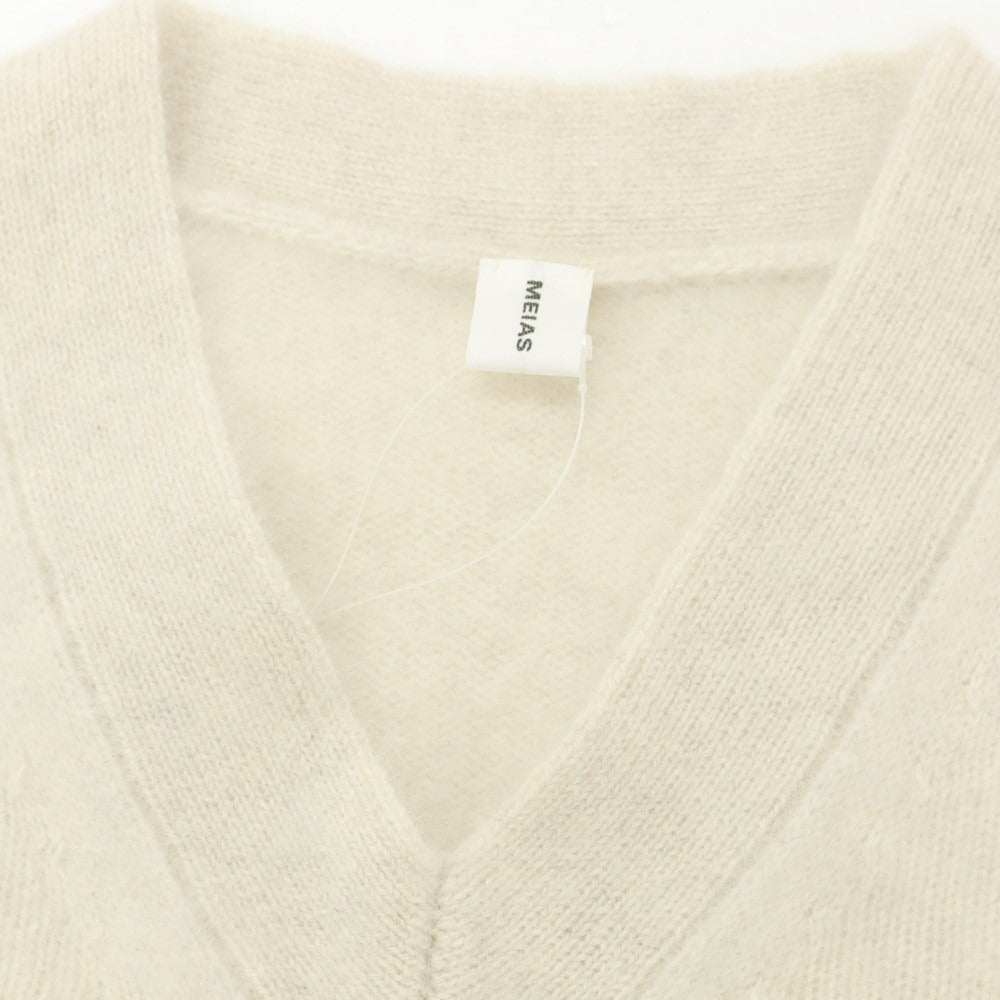 【中古】メイアス MEIAS 2024年秋冬 ウール Vネック プルオーバーニット オフホワイト【 M 】【 状態ランクA 】【 メンズ 】