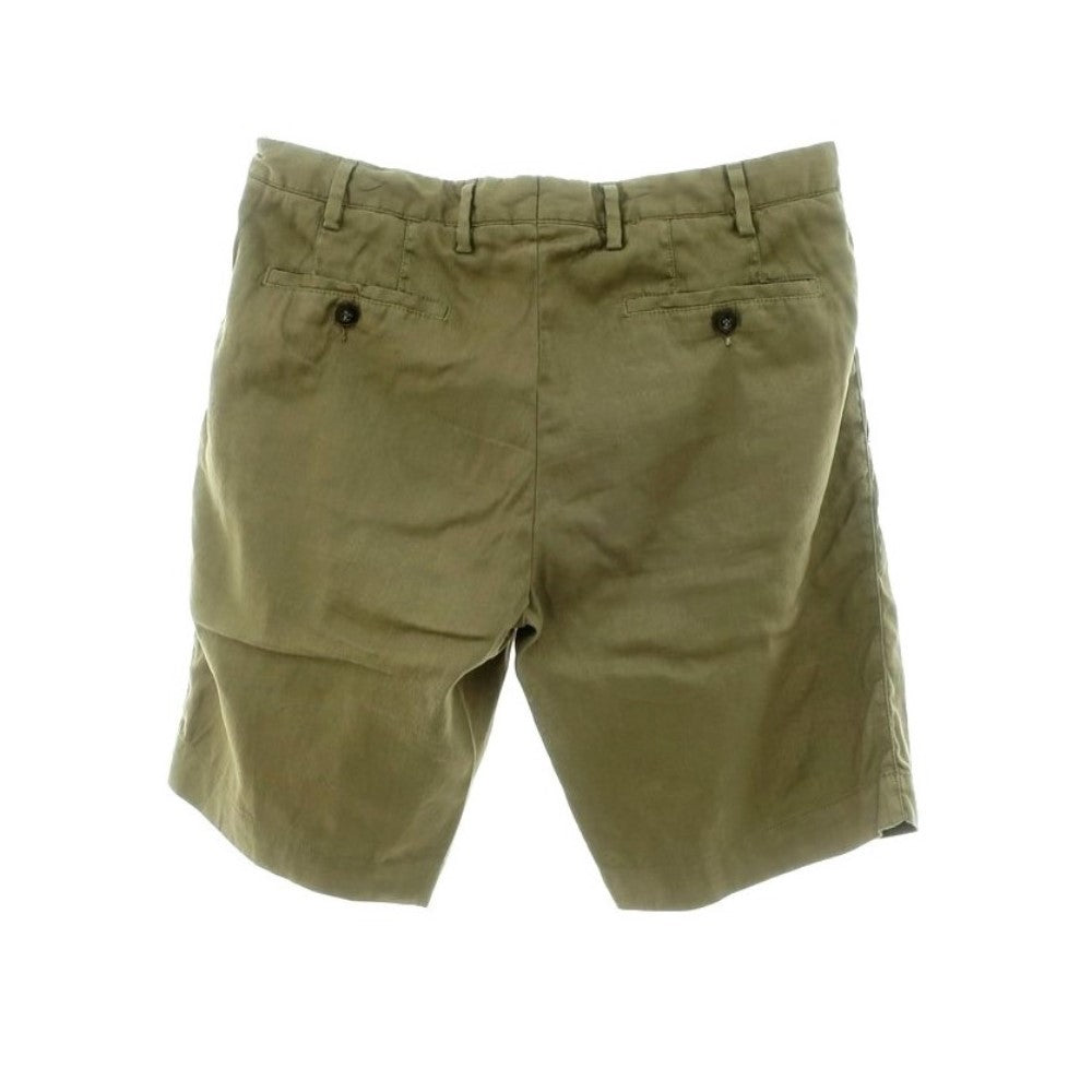 【中古】ジェルマーノ GERMANO ストレッチリネンコットン ショートパンツ オリーブ【 48 】【 状態ランクC 】【 メンズ 】