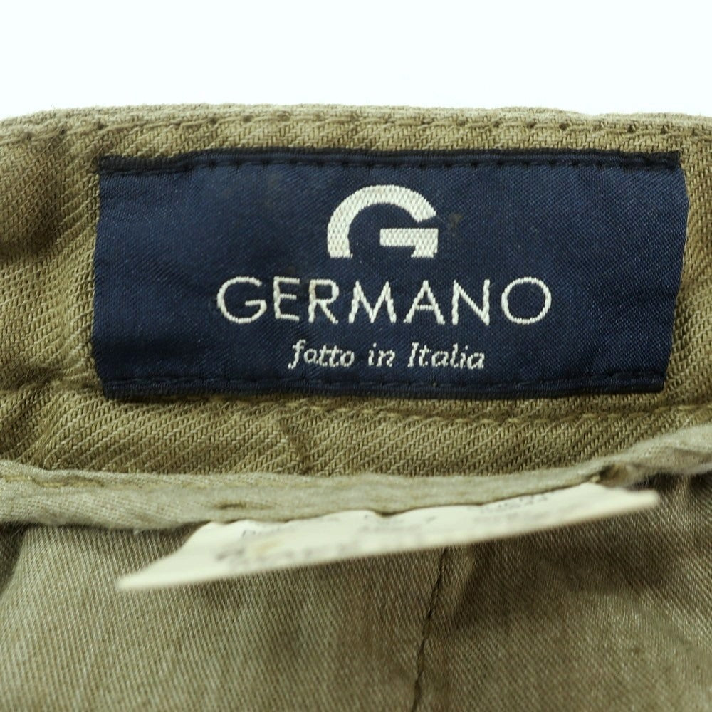【中古】ジェルマーノ GERMANO ストレッチリネンコットン ショートパンツ オリーブ【 48 】【 状態ランクC 】【 メンズ 】