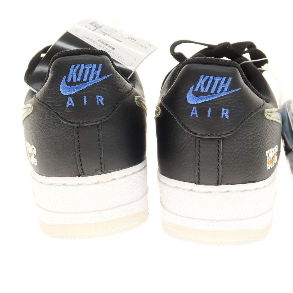 【中古】【未使用】キス KITH × NIKE AIR FORCE 1 レザー スニーカー ブラック【 27cm 】【 状態ランクS 】【 メンズ 】