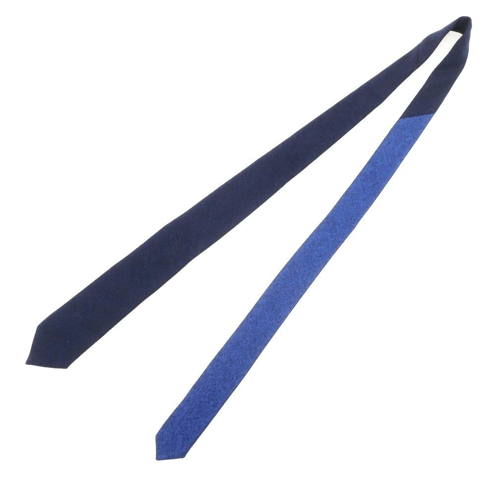 【中古】フェアファクス FAIRFAX ウール 無地ネクタイ ネイビーxブルー【NVY】【A/W】【状態ランクB】【メンズ】