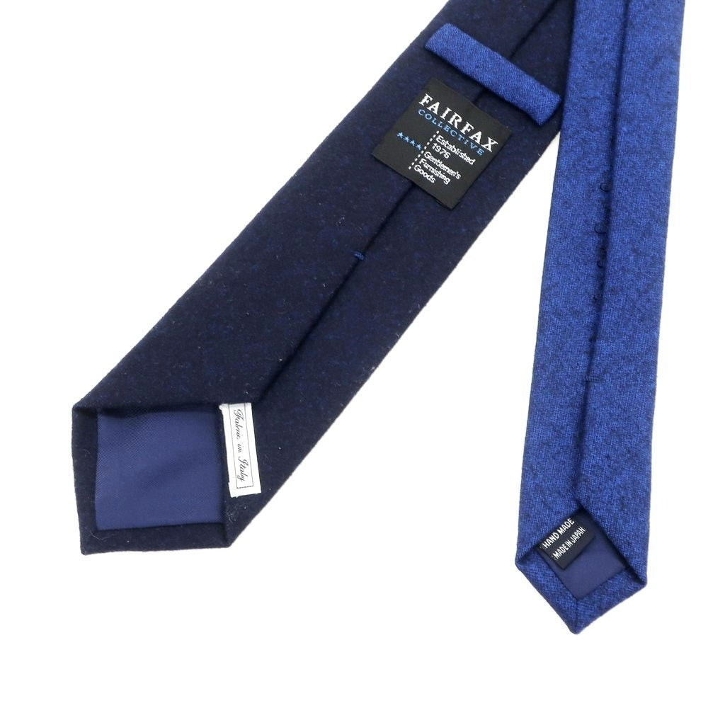 【中古】フェアファクス FAIRFAX ウール 無地ネクタイ ネイビーxブルー【NVY】【A/W】【状態ランクB】【メンズ】