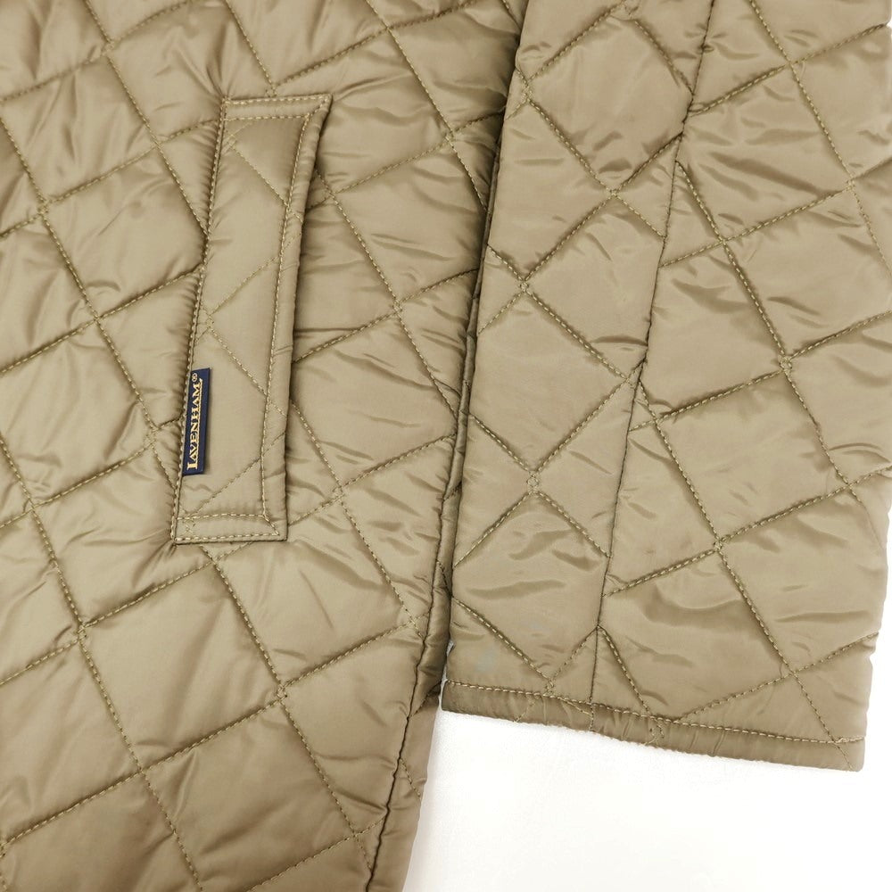 【中古】ラベンハム LAVENHAM ポリエステル フード付き キルティングブルゾン カーキ【 M/38 】【 状態ランクB 】【 メンズ 】