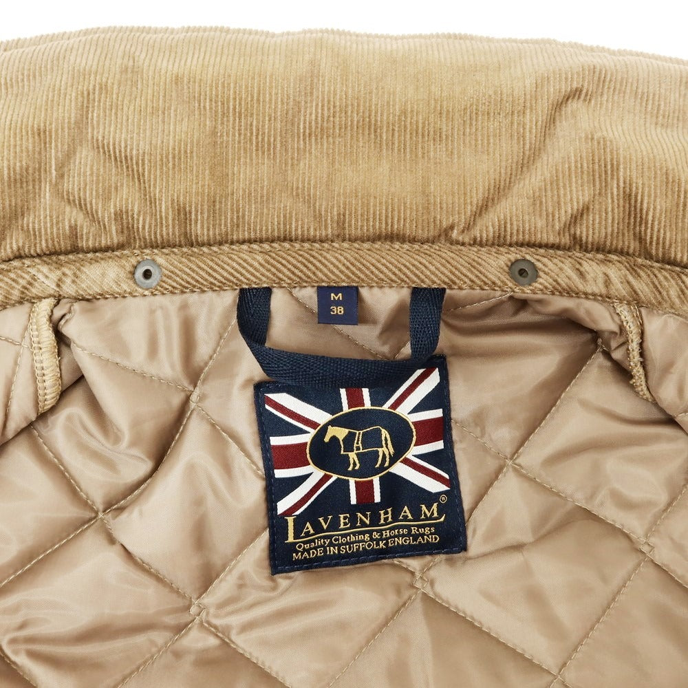 【中古】ラベンハム LAVENHAM ポリエステル フード付き キルティングブルゾン カーキ【 M/38 】【 状態ランクB 】【 メンズ 】