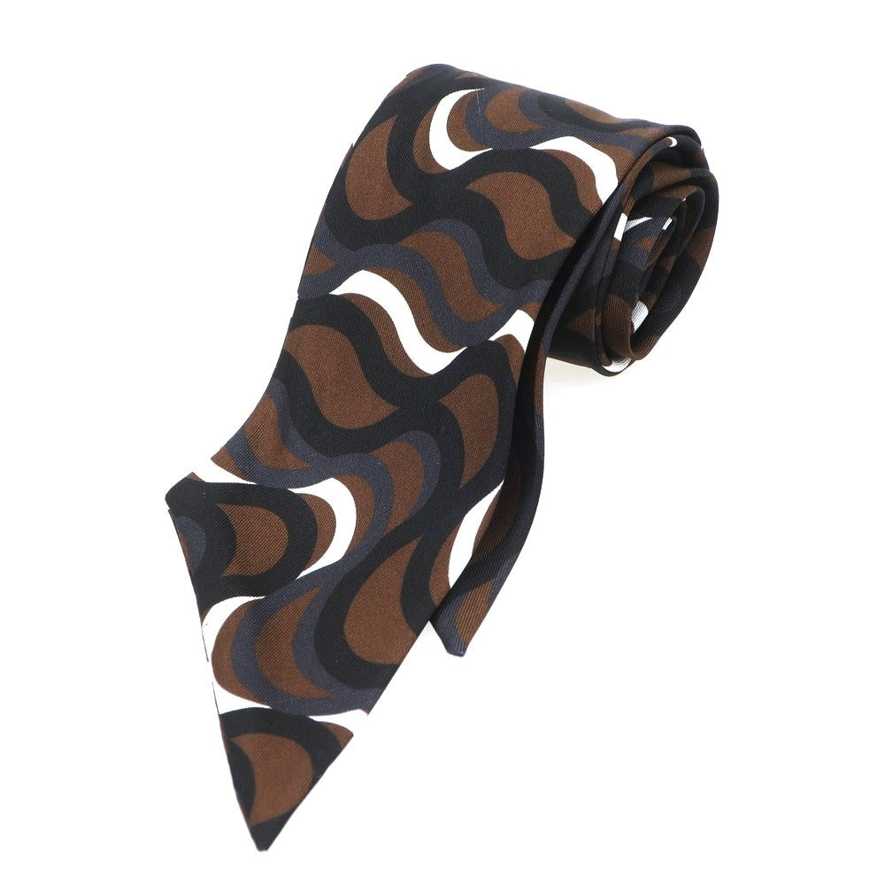 【中古】ロバート フレイザー ROBERT FRASER ウール アスコットタイ ネクタイ ブラウンxブラック【BRW】【S/S/A/W】【状態ランクB】【メンズ】