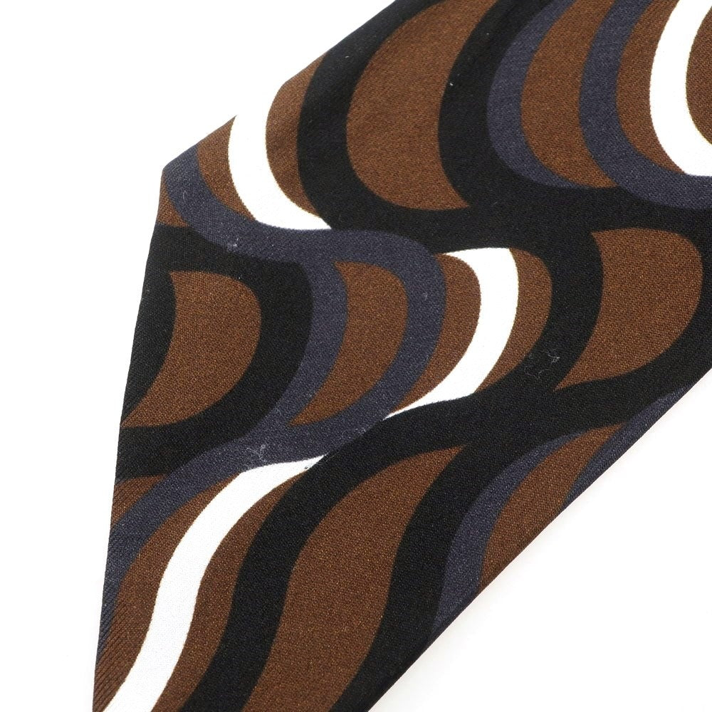 【中古】ロバート フレイザー ROBERT FRASER ウール アスコットタイ ネクタイ ブラウンxブラック【BRW】【S/S/A/W】【状態ランクB】【メンズ】