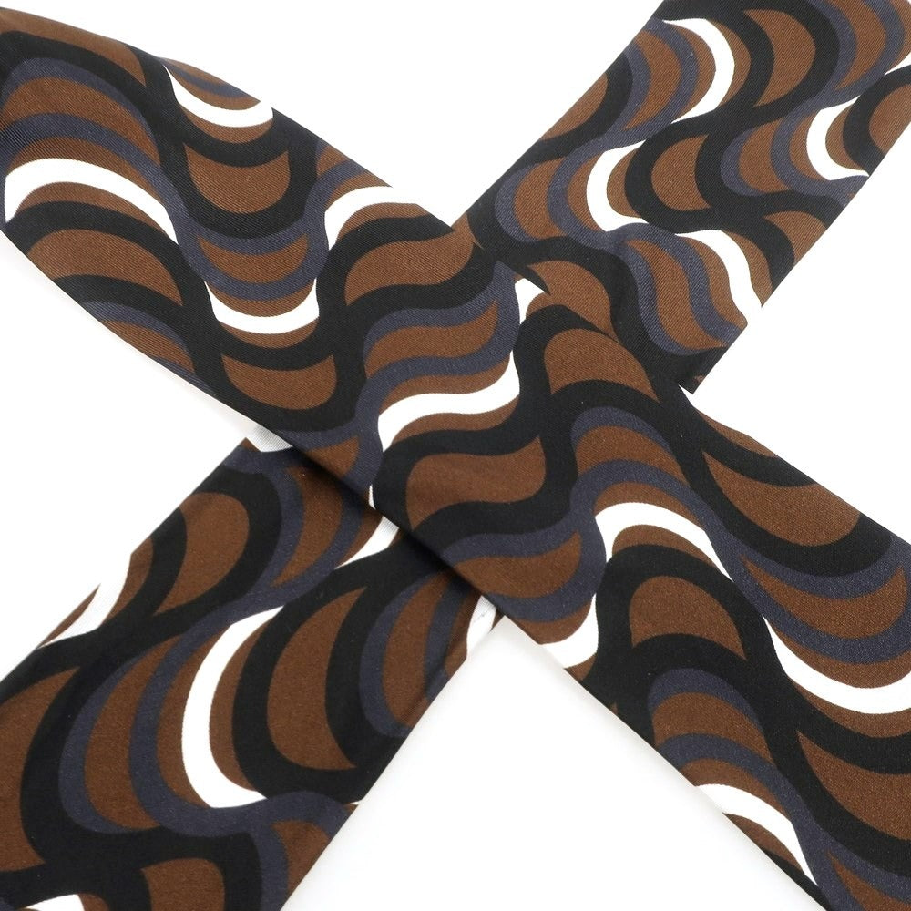 【中古】ロバート フレイザー ROBERT FRASER ウール アスコットタイ ネクタイ ブラウンxブラック【BRW】【S/S/A/W】【状態ランクB】【メンズ】