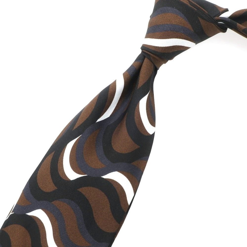 【中古】ロバート フレイザー ROBERT FRASER ウール アスコットタイ ネクタイ ブラウンxブラック【BRW】【S/S/A/W】【状態ランクB】【メンズ】