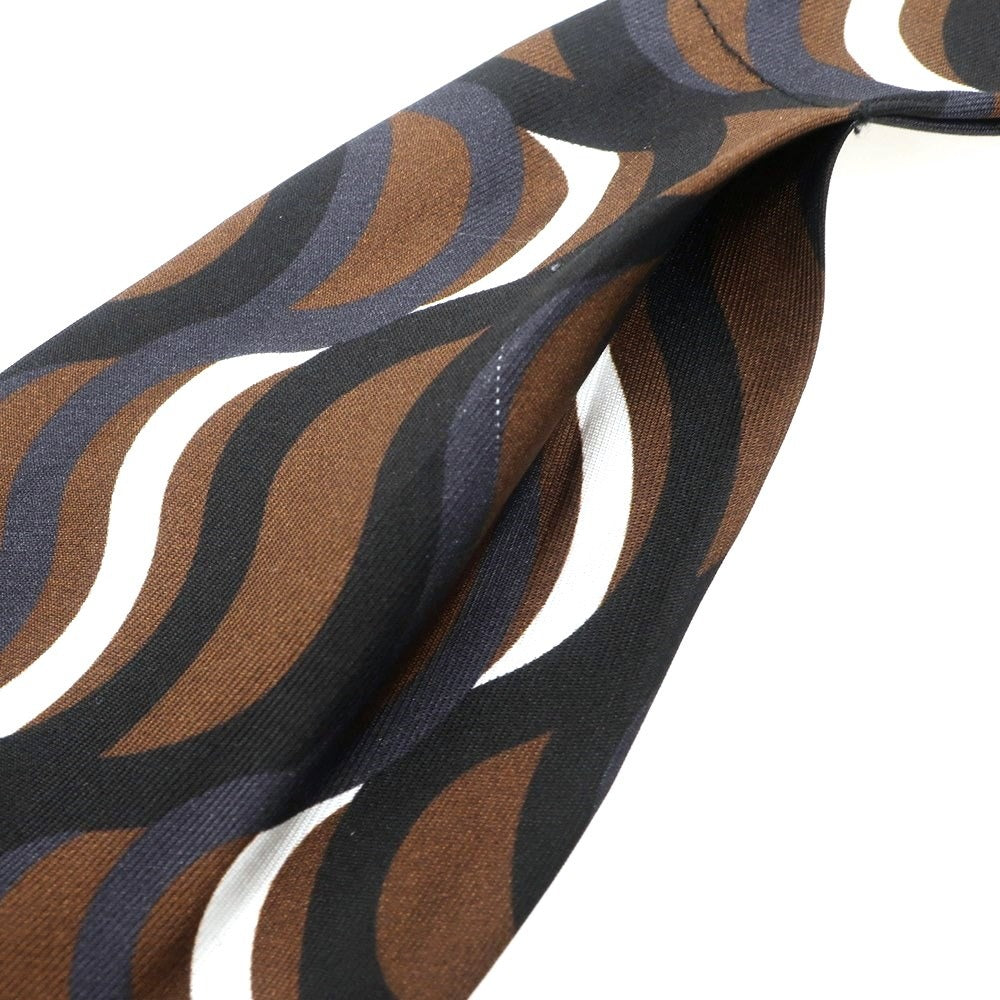 【中古】ロバート フレイザー ROBERT FRASER ウール アスコットタイ ネクタイ ブラウンxブラック【BRW】【S/S/A/W】【状態ランクB】【メンズ】